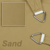 hanSe® Schaduwdoek Driehoek 90° Waterdoorlatend 3x4x5 m Zonnedoek Zand