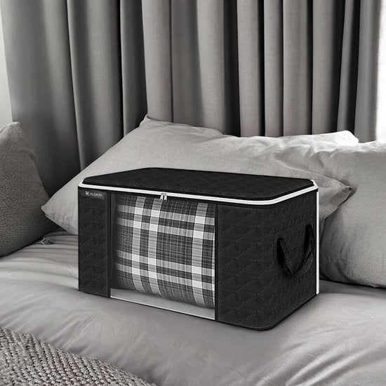 Hoogwaardige Opbergtas voor kleding - Zwart – Organizer voor Dekbed – Opbergzak – Opberger voor Seizoenskleding – Zak om ruimte te besparen – Opslag voor dekbed en kleding – Bescherming voor Kleding – Oplossing voor Winterjassen - Dekbed Opberghoes