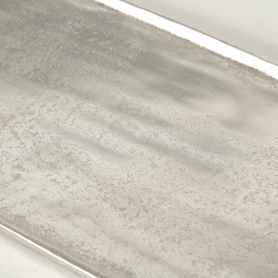 4goodz Zilveren Decoratieve Dienbladen Set – 2 Stuks Aluminium