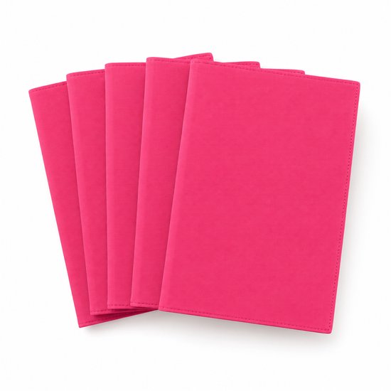 Rekbare Boekenkaft A4 - 5 Stuks - Roze - Voor Schoolboeken Met Harde Kaft - Tot 32 x 23 cm