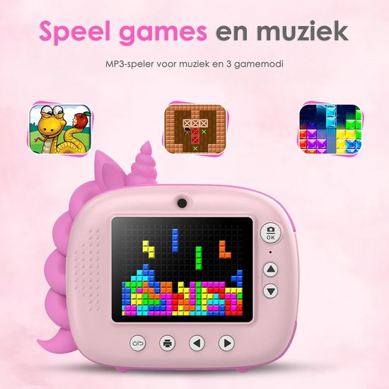 Vesfy Kindercamera met printer - 1080P HD - 32GB - USB Oplaadbaar - 3 tot 14 jaar