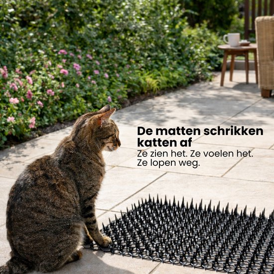 Kattenverjager Afweermatten Set - 10 Stuks - 40 x 33 cm - Afweermiddel voor Katten - Antiklimstrips Katten - Kattenschrik - Kattenverjager