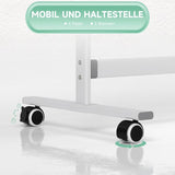 Magnetisch Whiteboard Verrijdbaar 120x90 cm - Kantelbaar - toebehoren