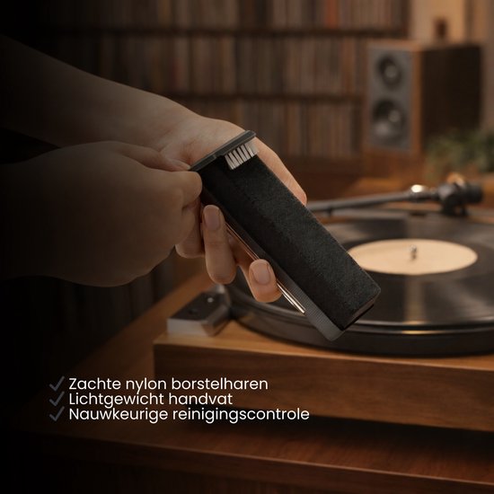 LP schoonmaakset - Complete Set - Platenborstel - Vinyl reiniger - Naaldborstel - Platenreiniger - LP Borstel - Vinyl Borstel - LP Reinigingsset