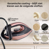 Carewat Stoomstrijkijzer met Stoomgenerator - Goud - 2200W - 1.5L Uitneembare Watertank - 100 g-min Stoomproductie - Keramische Zoolplaat - 3.0 Bar Stoomdruk - Anti-Oververhitting - Geschikt voor alle stoffen