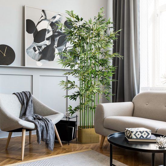 Kunstplant Bamboe Roomdivider 180 cm Hoog - Groen