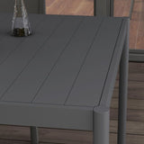 Tuintafel weerbestendig Aluminium - 145 x 90 x 74 cm - Donkergrijs