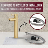 Luzzo® Como - RVS Wastafelkraan Hoog