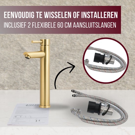 Luzzo® Como - RVS Wastafelkraan Hoog