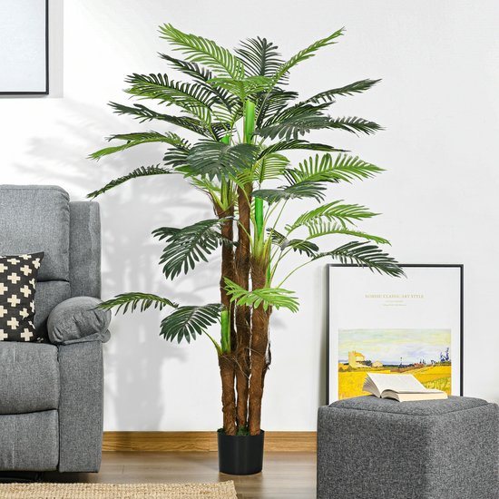 Kunstplant Kunstpalm 160 cm met 36 Takken - nepplant