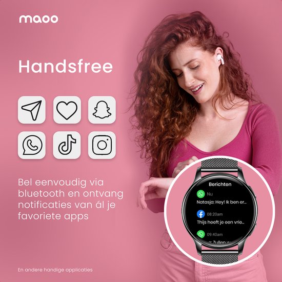 Maoo Ventura - Premium AMOLED Smartwatch Dames