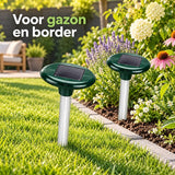 Mollenverjager op Zonne-energie – Solar Mollenverjager – Set van 2 – Voor Gazon, Tuin & Moestuin – Zonder Kabels – 35 cm