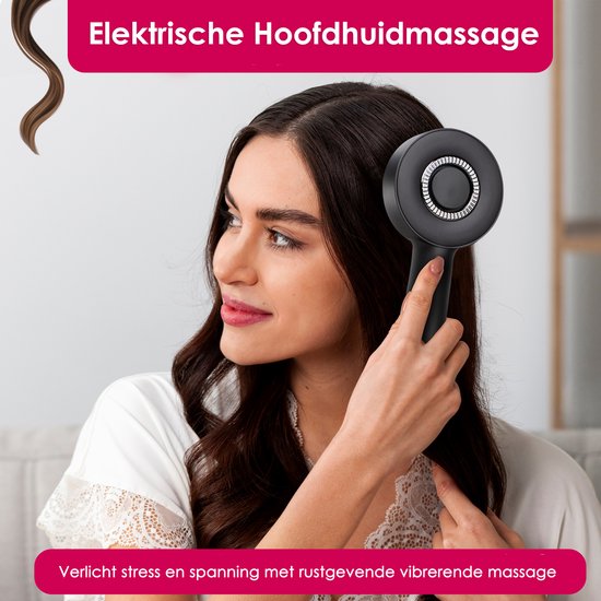 Pro Scalp Massager met Massage Olie Applicator - USB Oplaadbaar - 3 Massage­standen - Massage Apparaat - Haarborstel