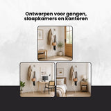 Kapstok Staand – Kledingrek met 9 Haken – Hoogte 165 cm – Staande Kapstok Metaal – Vrijstaande Kapstok – Wit – Voor Hal, Slaapkamer en Kantoor