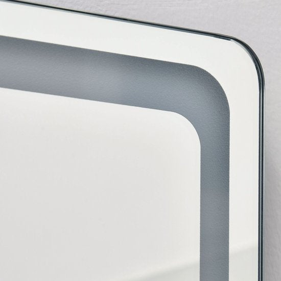 4goodz 2-in-1 staande passpiegel met LED-licht, vrijstaand, aluminium, verstelbaar licht