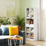4goodz Boekenkast met 9 vakken en 1 lade - 24x60x158 cm - Wit