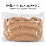 Luiermand voor Commode – Baby Organizer met Uitneembare Vakken – Commodemandje met Handvatten – 36 x 22 x 18 cm – Opbergmand voor Luiers, Doekjes & Babyverzorging – Bruin