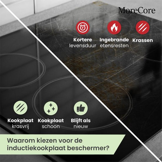 MoreCore Inductie Beschermer - Inductie Mat - Inductie Afdekplaat - Onderzetters Pannen - stuks