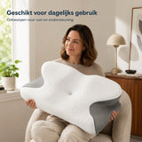 Memory Foam Hoofdkussen – Hoofdkussen voor Zijslapers & Rugslapers – Contourkussen – Ademende 3D Mesh Hoes – Wasbare Hoes – 66 x 35 cm