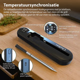 Chefino Slimme Draadloze Vleesthermometer – Bluetooth 5.3 BBQ Thermometer met App – Digitale Kernthermometer voor Grillen, Braden, Oven, Inductie en BBQ – Tot 250m Bereik