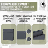 4gardenz® - Brievenbus Staal - Veilig Slot