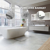 AKSA Home® Badmat 50x80 cm - Douchemat antislip - Badmat antislip - Badkamermat - Vloerkleed - Lichtgrijs