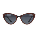 5one® Cecina Cateye Grey - zonnebril met Kosso/Ebony houten montuur