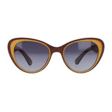 5one® Napoli - Houten Cateye dames zonnebril - grijze lens