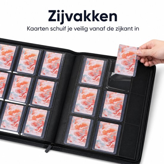 Toploader Binder - 252 Speelkaarten - Verzamelmap voor 3 4 inch Toploaders - Kaartenmap - 9 Pocket