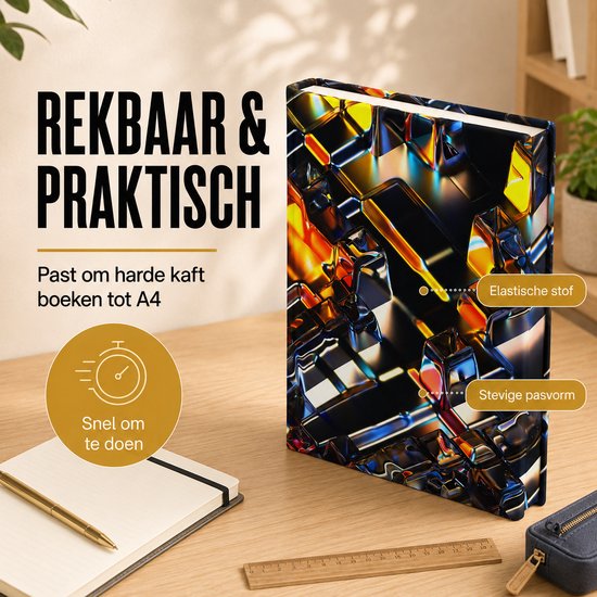 Rekbare boekenkaft - A4 - 3 stuks