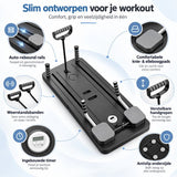 Pilates - Multifunctioneel Fitness Board – Opvouwbaar Trainingsapparaat voor Thuis – Full Body Workout – Buikspiertrainer met Weerstandsbanden – Core, Armen & Benen – Fitnessapparaat Home Gym