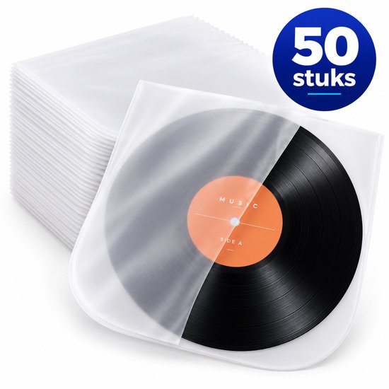 LP Binnenhoezen 50 stuks – Antistatische Platenhoezen voor 12 Inch Vinyl – 30,8 x 30,8 cm – Beschermhoezen voor LP Platen – Kras- & Stofbescherming