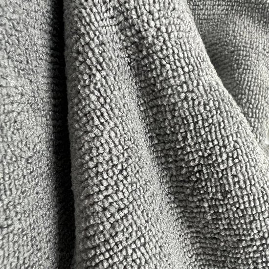 SparkNine Microvezel Handdoek - met ritsvak - S - 38x94 cm - grijs - handig & functioneel - sneldrogend - absorberend & super zacht
