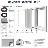 Magnetisch Insectenhor voor - 150 150 - Zelf Op te - Grijs