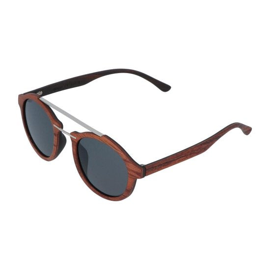 5one® Palermo Rosewood Houten Dames Zonnebril met grijze lens