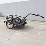 4goodz Aanhangwagen koppeling transportaanhanger fietskar bolderwagen - Zwart