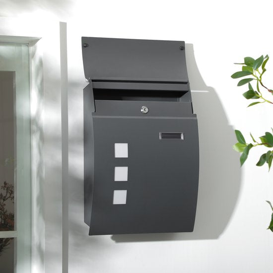 4goodz Wandbrievenbus met Slot - Antraciet