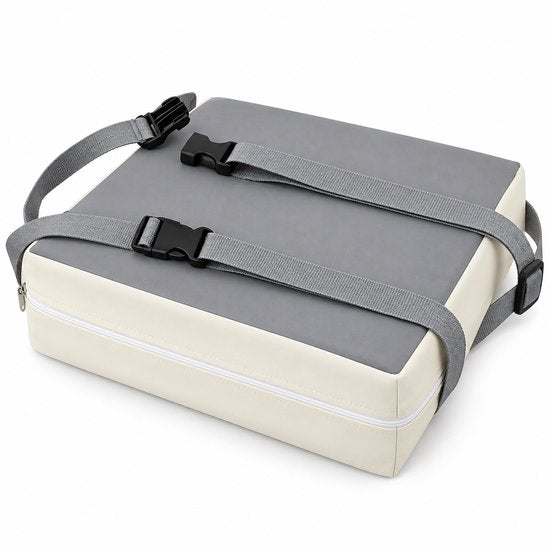 Stoelverhoger Kind – Zitverhoger voor Eetkamerstoel – 32 x 32 x 8 cm – Booster Seat met Verstelbare Riemen – Afneembare Hoes – Zitkussen voor aan Tafel