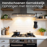 FireTech - Premium BBQ Hanschoenen - Hittebestendig tot 800 °C - Oven handschoenen - Extra lange mouw - BBQ Accessoires