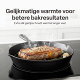 Gietijzeren Koekenpan Set 3-delig – Skillet Set Ø16, Ø19,5 & Ø24,5 cm – Pre-seasoned Gietijzer – Geschikt voor Inductie, Gas, Oven & BBQ – Inclusief Siliconen Handgrepen