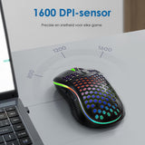 Pro Draadloze Gaming Muis - RGB Verlichting - 1600 DPI - USB Oplaadbaar - Ergonomisch - Voor PC & Laptop