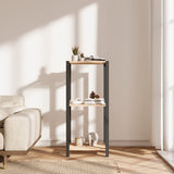 Fixwood Opbergrek 3 Lagen – Kunststof & Hout – Lichtgewicht Multifunctioneel Kastje – Voor Keuken, Woonkamer of Badkamer – 78 x 35 x 29 cm