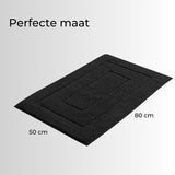 AKSA Home® Badmat 50x80 cm - Douchemat antislip - Badmat antislip - Badkamermat - Vloerkleed - Zwart