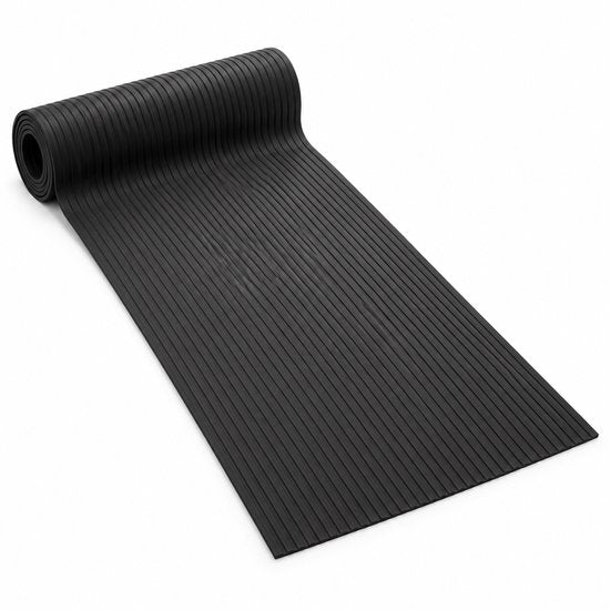 Kabelmat voor Vloer – Kabelbeschermer voor Laadkabel & Verlengsnoer – Oprolbare Kabelbrug – 3 mm Dik – Zwart – 200 X 50 cm