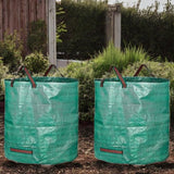 Tuinafvalzak - Set van 2 - Groen - 2x 272 liter - 77 x 67 cm - Tuinafvalemmer - Tuinafvalzakken opvouwbaar - Tuinzak