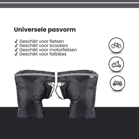Stuurmoffen voor Fiets & Scooter – Waterdichte Handmoffen – Winter Stuurhandschoenen – Warme Handbeschermers – Geschikt voor Fiets, Scooter, Motor en Fatbike