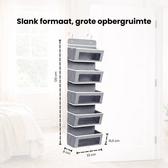Opbergzak voor Deur - 5 Ruime Opbergvakken - 33 - Deur organizer