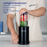Safecourt kitchen - Smoothie Blender - Blender 1200W - Smoothie Maker - Inclusief to go bekers - Zwart