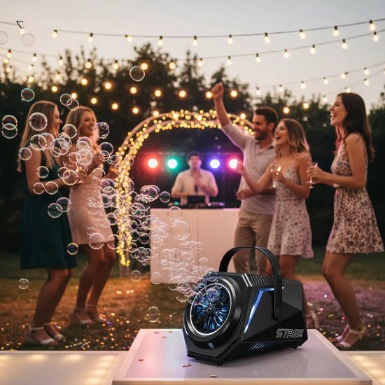Professionele Bellenmachine met LED-Licht & Afstandsbediening – Krachtige Bubbelmachine voor Feest, Party, DJ, Bruiloft & Evenementen