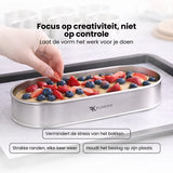 Roestvrijstalen sloffenring - Complete Set - Verstelbaar Bakframe - RVS - 27 - 40 cm – Sloffen – Taarten - Vruchtentaarten - Bakslof Verstelbaar